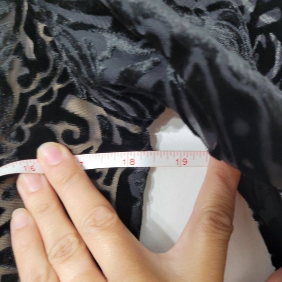 4 Muse Black Velvet Cut Out Dress Lined NWT - Picture 12 of 12